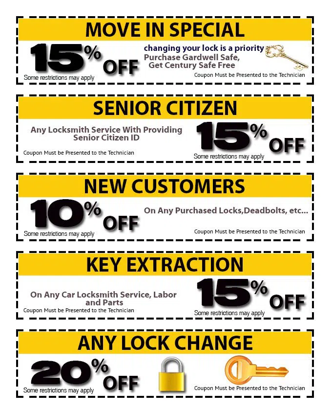 Security Locksmith Services St Petersburg, FL 727-264-5641 - coupon-img